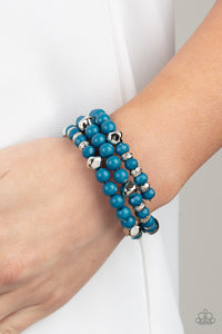 Vibrant Verve - Blue ~ Paparazzi Bracelet - Glitzygals5dollarbling Paparazzi Boutique 
