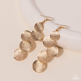 Token Gesture - Gold ~ Paparazzi Earrings - Glitzygals5dollarbling Paparazzi Boutique 