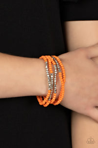 Tulum Trek - Orange ~ Paparazzi Bracelet - Glitzygals5dollarbling Paparazzi Boutique 