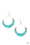 Capriciously Crimped - Blue ~ Paparazzi Earrings - Glitzygals5dollarbling Paparazzi Boutique 