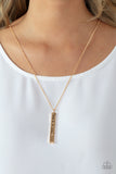 Matt 7:7 - Gold ~ Paparazzi Necklace - Glitzygals5dollarbling Paparazzi Boutique 