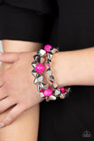 Paparazzi Bracelet ~ A Perfect TENACIOUS - Pink - Glitzygals5dollarbling Paparazzi Boutique 