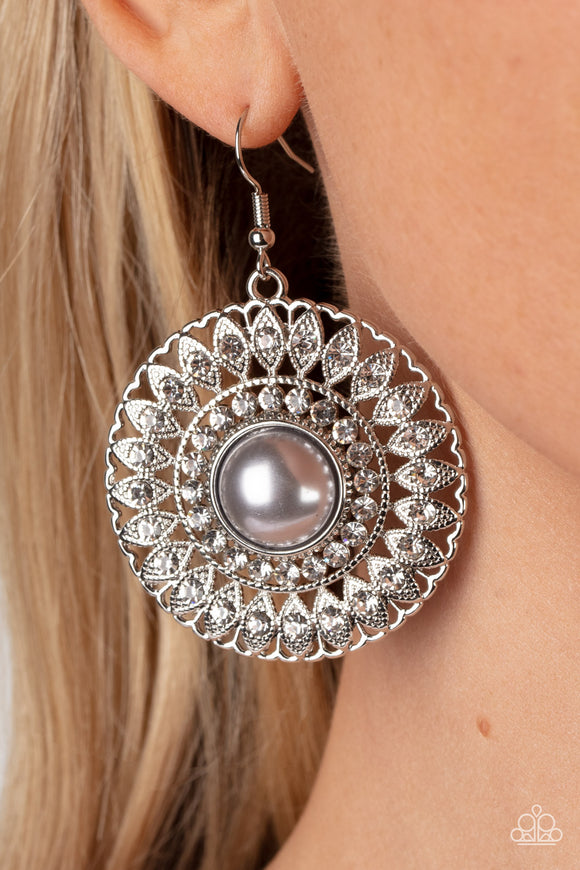 Paparazzi Earrings ~ Glorified Glitz - Silver - Glitzygals5dollarbling Paparazzi Boutique 
