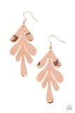 Paparazzi Earrings ~ A FROND Farewell - Rose Gold - Glitzygals5dollarbling Paparazzi Boutique 