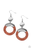 ENTRADA at Your Own Risk - Brown ~ Paparazzi Earrings - Glitzygals5dollarbling Paparazzi Boutique 