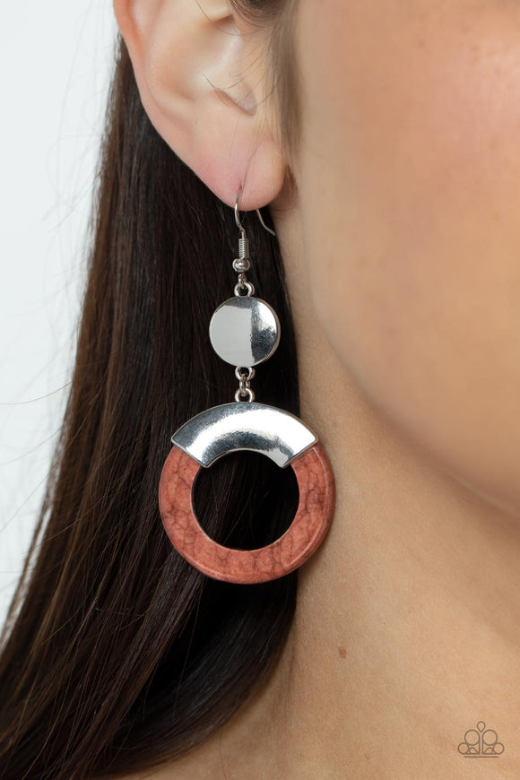 ENTRADA at Your Own Risk - Brown ~ Paparazzi Earrings - Glitzygals5dollarbling Paparazzi Boutique 