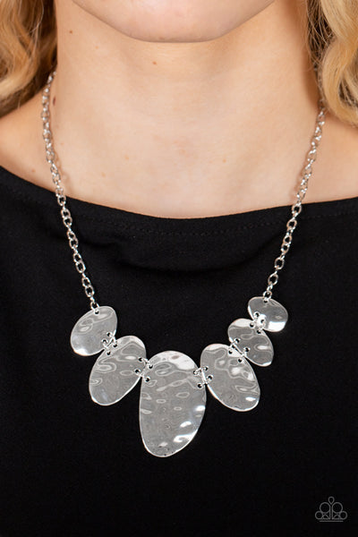 Cave Crawl - Silver ~ Paparazzi Necklace - Glitzygals5dollarbling Paparazzi Boutique 