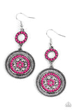 Meadow Mantra - Pink ~ Paparazzi Earrings - Glitzygals5dollarbling Paparazzi Boutique 