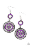 Paparazzi Earrings ~ Meadow Mantra - Purple - Glitzygals5dollarbling Paparazzi Boutique 