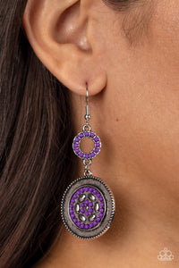 Paparazzi Earrings ~ Meadow Mantra - Purple - Glitzygals5dollarbling Paparazzi Boutique 