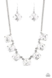 The SHOWCASE Must Go On - White ~ Paparazzi Necklace - Glitzygals5dollarbling Paparazzi Boutique 