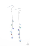Extended Eloquence - Blue ~ Paparazzi Earrings Iridescent - Glitzygals5dollarbling Paparazzi Boutique 