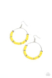 Paparazzi Earrings Loudly Layered - Yellow - Glitzygals5dollarbling Paparazzi Boutique 
