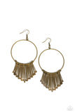 The Little Dipper - Brass ~ Paparazzi Earrings - Glitzygals5dollarbling Paparazzi Boutique 
