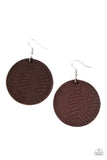 Leathery Loungewear - Brown ~ Paparazzi Earrings - Glitzygals5dollarbling Paparazzi Boutique 