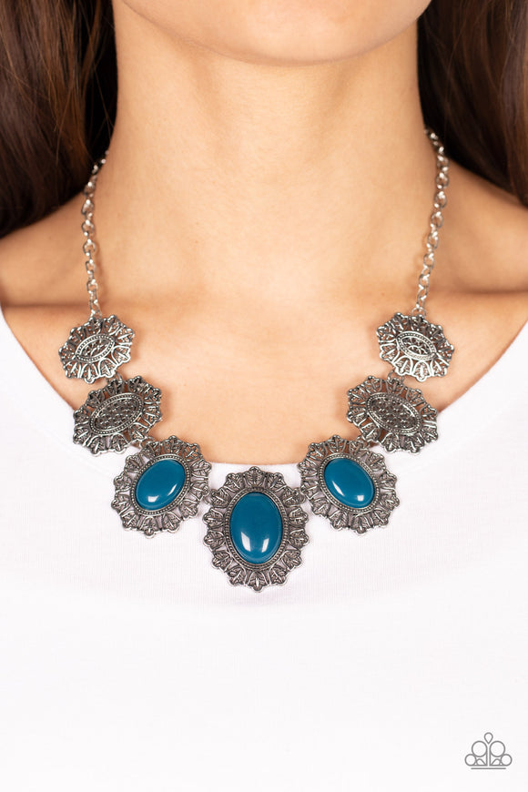 Forever and EVERGLADE - Blue ~ Paparazzi Necklace - Glitzygals5dollarbling Paparazzi Boutique 
