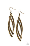 Twinkle for Two - Brass ~ Paparazzi Earrings - Glitzygals5dollarbling Paparazzi Boutique 