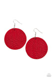 Leathery Loungewear - Red ~ Paparazzi Earrings - Glitzygals5dollarbling Paparazzi Boutique 