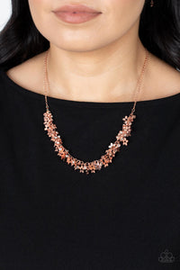 Fearlessly Floral - Copper ~ Paparazzi Necklace - Glitzygals5dollarbling Paparazzi Boutique 