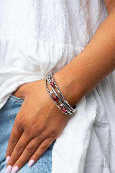 Bonus Bling - Red ~ Paparazzi Bracelet - Glitzygals5dollarbling Paparazzi Boutique 