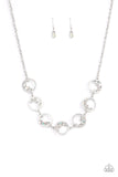 Paparazzi Necklace ~ Blissfully Bubbly - White - Glitzygals5dollarbling Paparazzi Boutique 