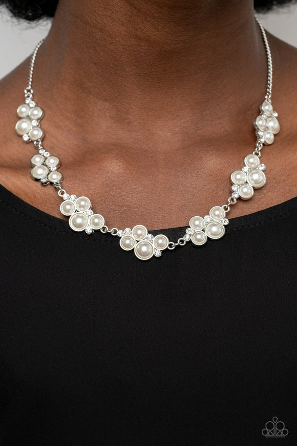 GRACE to the Top - White ~ Paparazzi Necklace - Glitzygals5dollarbling Paparazzi Boutique 