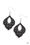 Thessaly Terrace - Black ~ Paparazzi Earrings - Glitzygals5dollarbling Paparazzi Boutique 