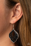 Thessaly Terrace - Black ~ Paparazzi Earrings - Glitzygals5dollarbling Paparazzi Boutique 
