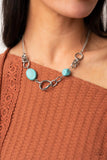 Sonoran Solo - Blue ~ Paparazzi Necklace - Glitzygals5dollarbling Paparazzi Boutique 