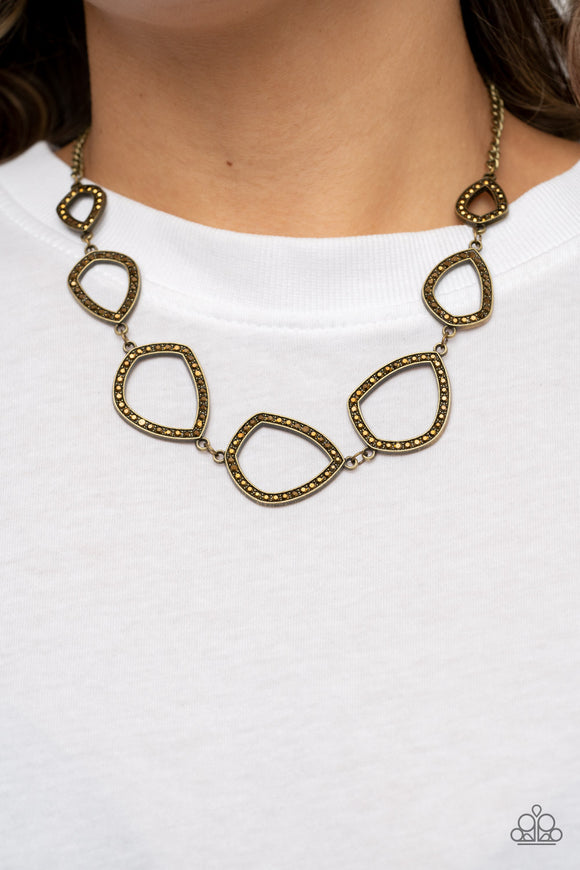 The Real Deal - Brass ~ Paparazzi Necklace - Glitzygals5dollarbling Paparazzi Boutique 