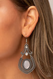 Panama Palace - Silver ~ Paparazzi Earrings - Glitzygals5dollarbling Paparazzi Boutique 