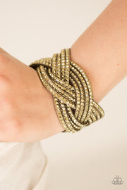 Paparazzi Top Class Chic - Brass Bracelet - Glitzygals5dollarbling Paparazzi Boutique 