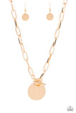 Tag Out - Gold ~ Paparazzi Necklace - Glitzygals5dollarbling Paparazzi Boutique 