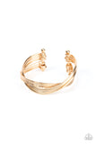 Industrialized Shimmer  - Gold ~ Paparazzi Bracelet - Glitzygals5dollarbling Paparazzi Boutique 