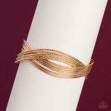 Industrialized Shimmer  - Gold ~ Paparazzi Bracelet - Glitzygals5dollarbling Paparazzi Boutique 