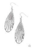 WING-A-Ding-Ding - Silver ~ Paparazzi Earrings - Glitzygals5dollarbling Paparazzi Boutique 