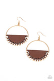 Lavishly Laid Back - Brown ~ Paparazzi Earrings - Glitzygals5dollarbling Paparazzi Boutique 