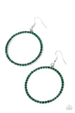 Paparazzi Earrings ~ Head-Turning Halo - Green - Glitzygals5dollarbling Paparazzi Boutique 
