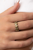 Rhythm of Love - Brass ~ Paparazzi Ring - Glitzygals5dollarbling Paparazzi Boutique 