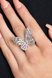 Bright-Eyed Butterfly - Multi ~ Paparazzi Ring - Glitzygals5dollarbling Paparazzi Boutique 