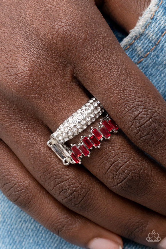 Hold Your CROWN High - Red ~ Paparazzi Ring - Glitzygals5dollarbling Paparazzi Boutique 