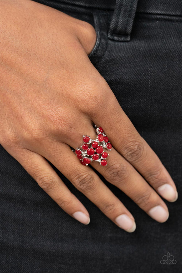 Paparazzi Ring ~ Seeing Eye to Cats Eye - Red - Glitzygals5dollarbling Paparazzi Boutique 