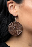 Caribbean Cymbal - Brown ~ Paparazzi Earrings - Glitzygals5dollarbling Paparazzi Boutique 