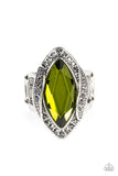 Let Me Take a REIGN Check - Green ~ Paparazzi Ring - Glitzygals5dollarbling Paparazzi Boutique 