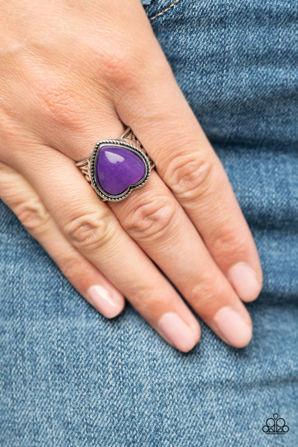 Stone Age Admirer - Purple ~ Paparazzi Ring - Glitzygals5dollarbling Paparazzi Boutique 
