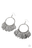 FOWL Tempered - Silver ~ Paparazzi Earrings - Glitzygals5dollarbling Paparazzi Boutique 