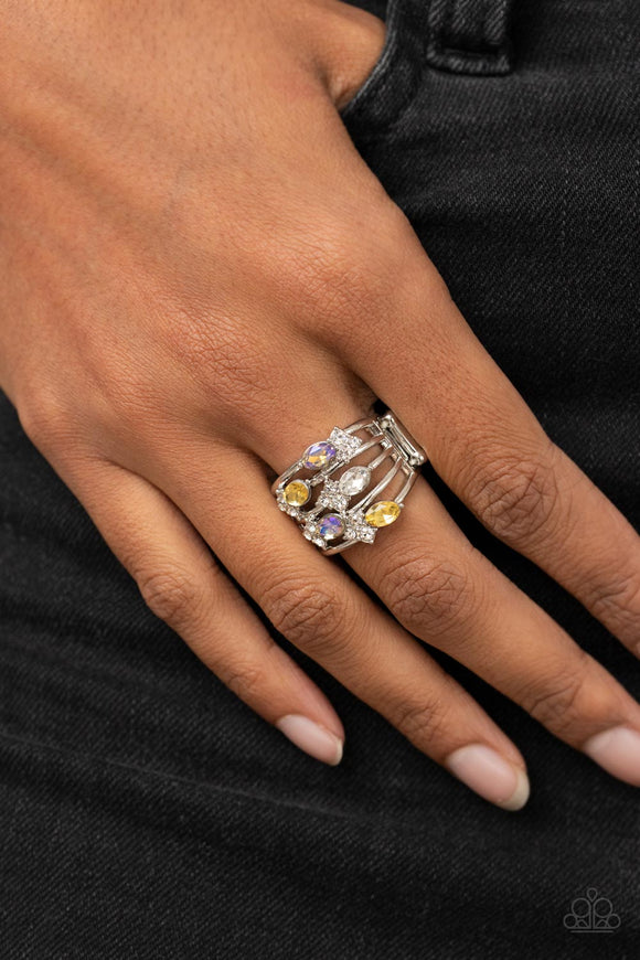 Ethereal Escapade - Yellow ~ Paparazzi Ring - Glitzygals5dollarbling Paparazzi Boutique 