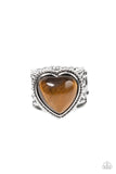Stone Age Admirer - Brown ~ Paparazzi Ring - Glitzygals5dollarbling Paparazzi Boutique 