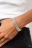 Generational Glimmer - White ~ Paparazzi Bracelet - Glitzygals5dollarbling Paparazzi Boutique 
