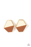 Generically Geometric - Brown ~ Paparazzi Earrings - Glitzygals5dollarbling Paparazzi Boutique 